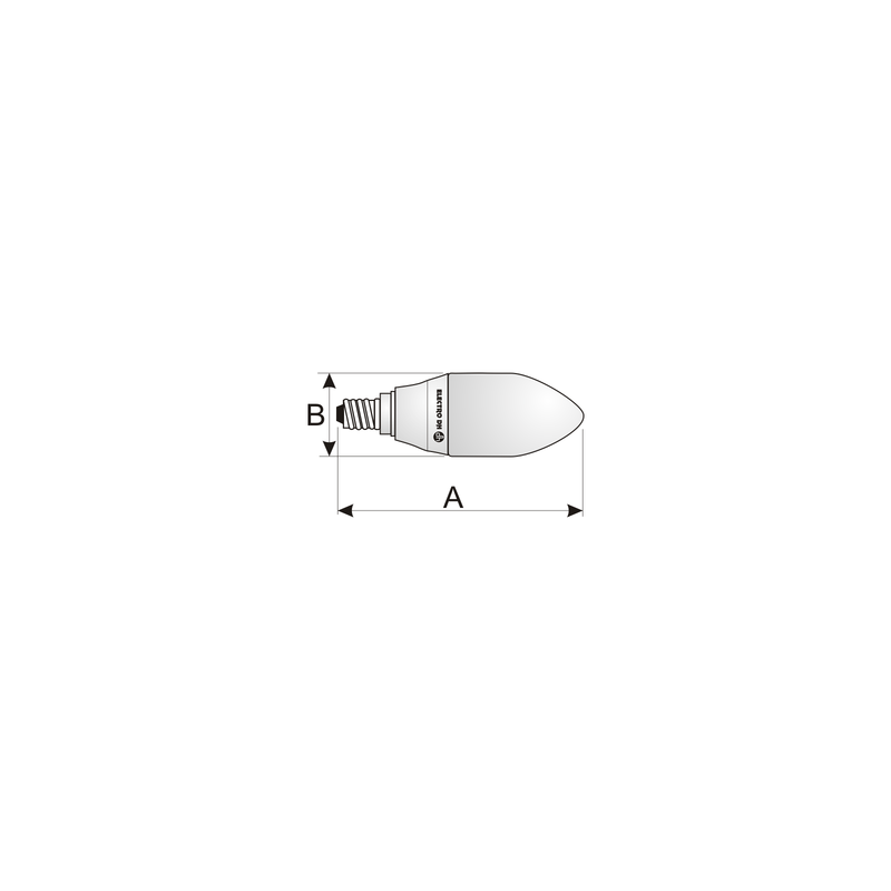 Bombilla led E14 vela efecto llama 4W tapa blanca 220° Temperatura de color  4500 K Blanco natural